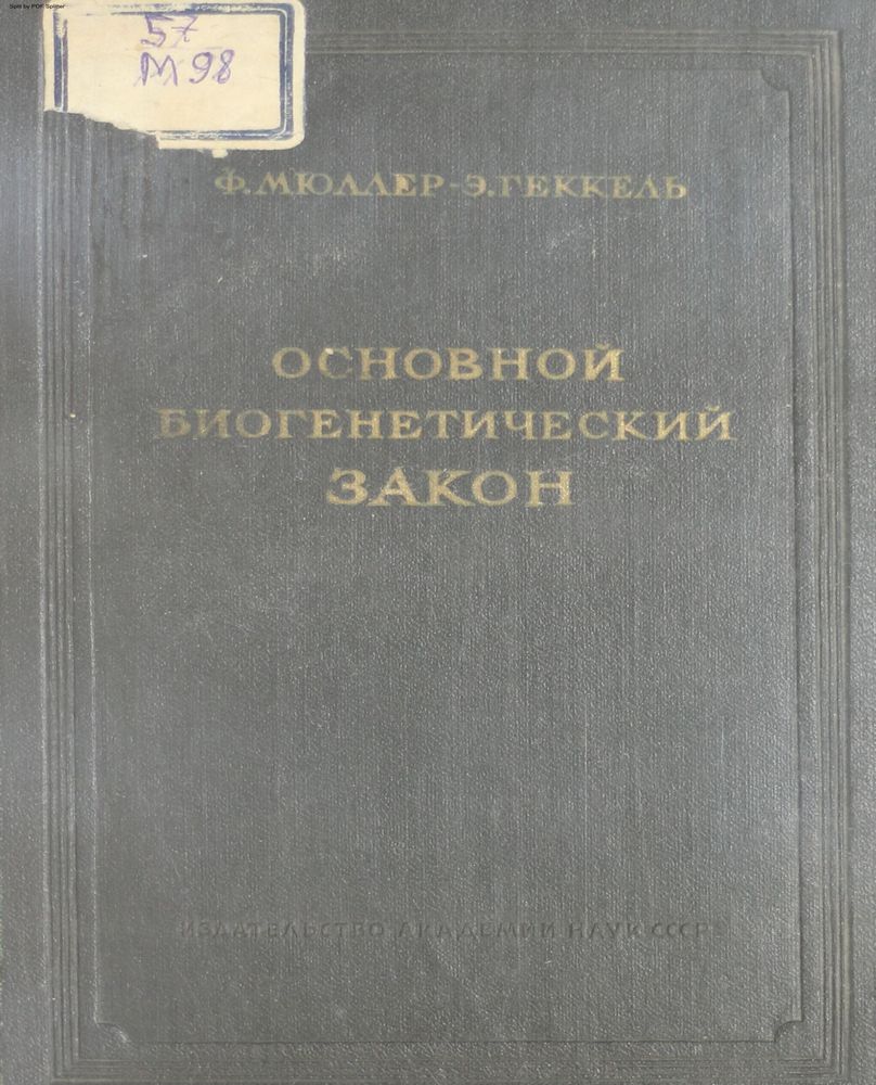 Основной биогенетический закон